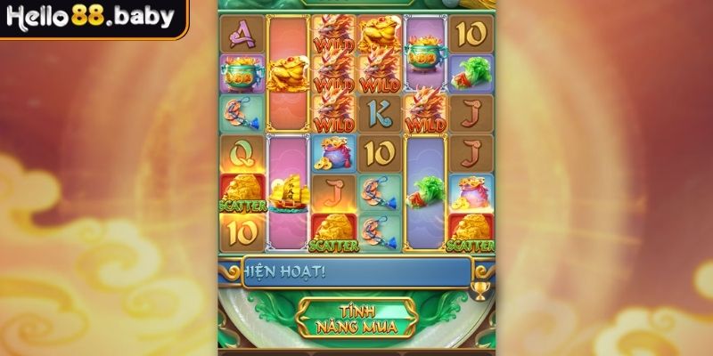 Kỳ Lân Mách Nước - Game Slot Độc Đáo Cho Người Chơi HELLO88 3 Ưu tiên kết hợp Wild và biểu tượng cao